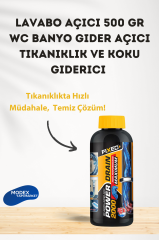 Lavabo Açıcı 500 gr | WC Banyo Gider Açıcı | Tıkanıklık ve Koku Giderici