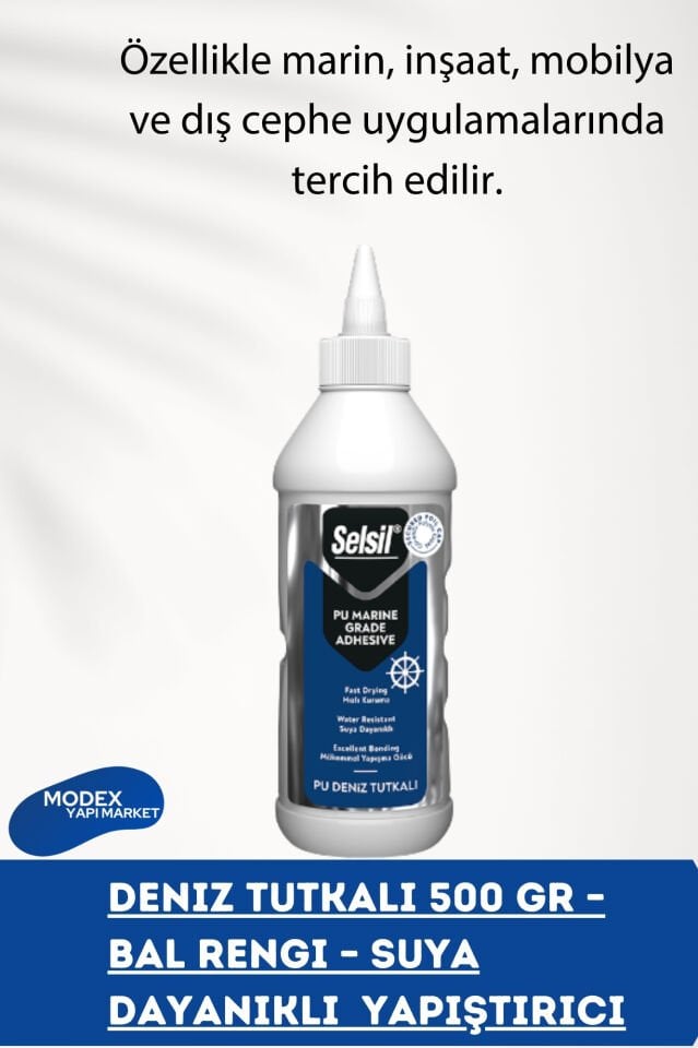 Selsil PU Deniz Tutkalı 500 GR – Bal Rengi – Suya Dayanıklı Poliüretan Yapıştırıcı