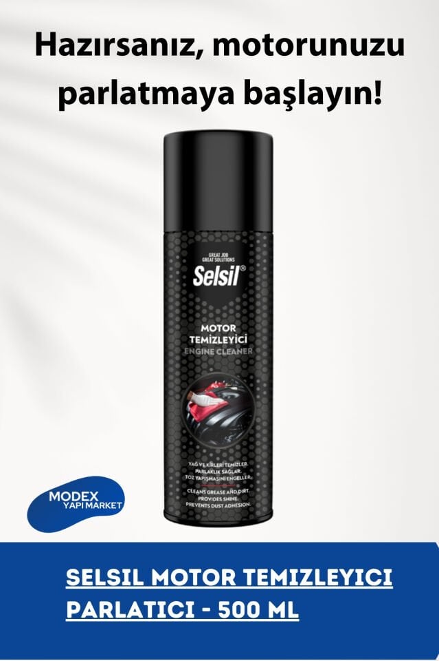 Selsil Motor Temizleyici Parlatıcı - 500 ml - Motor Temizliğinde Profesyonel Çözüm!