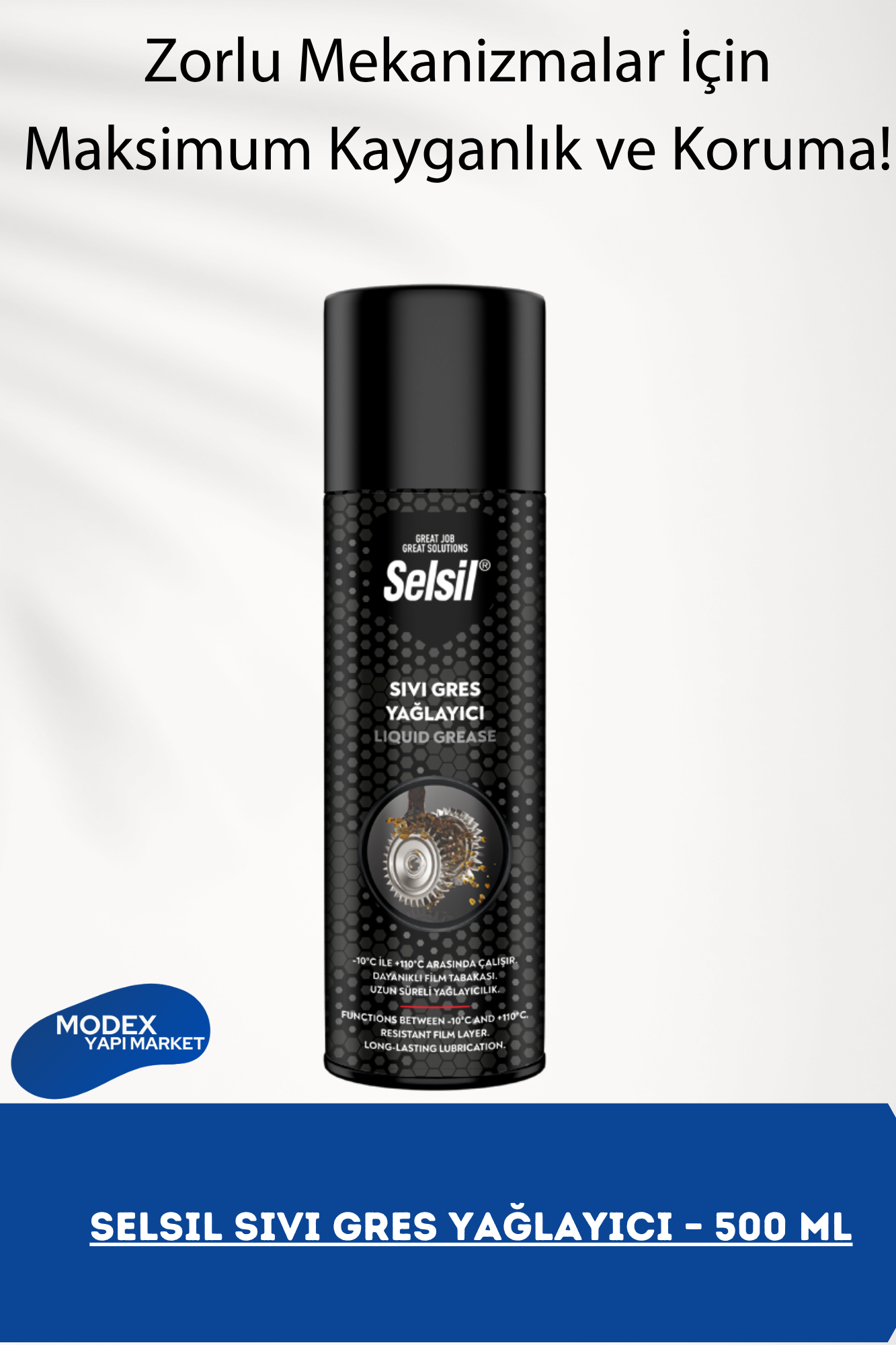 Selsil Sıvı Gres Yağlayıcı – 500 ml | Etkili Yağlama ve Koruma