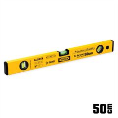 Alüminyum Su Terazisi 50cm | Profesyonel Hassas Ölçüm Aracı