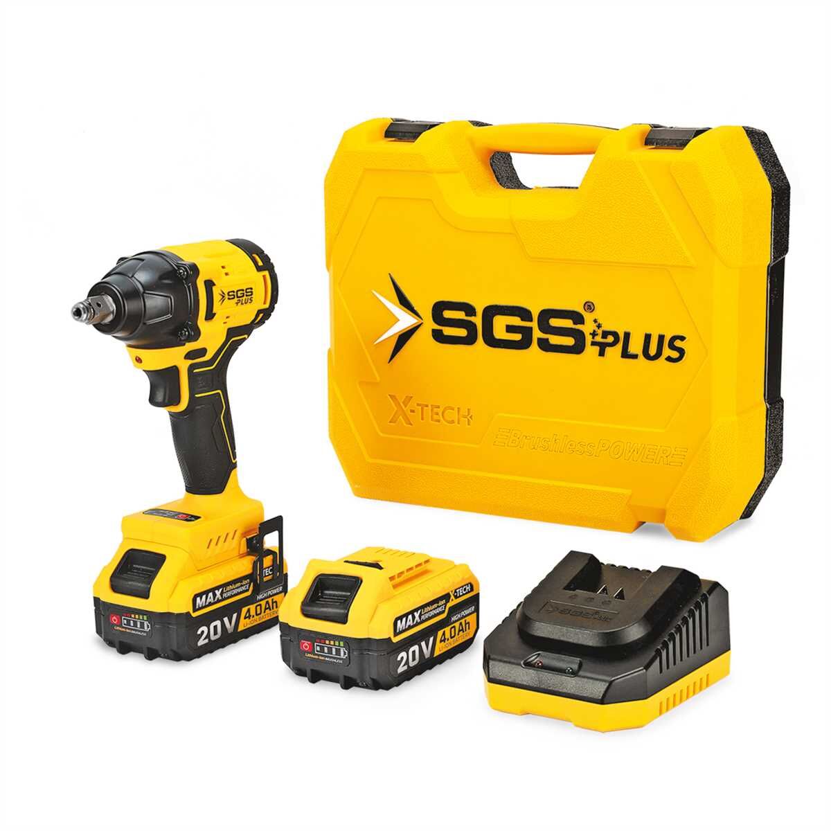 SGS5502 SOMUN SIKMA SETİ 330 Nm Tork 20V 1/2” 4.0Ah (KÖMÜRSÜZ MOTOR)