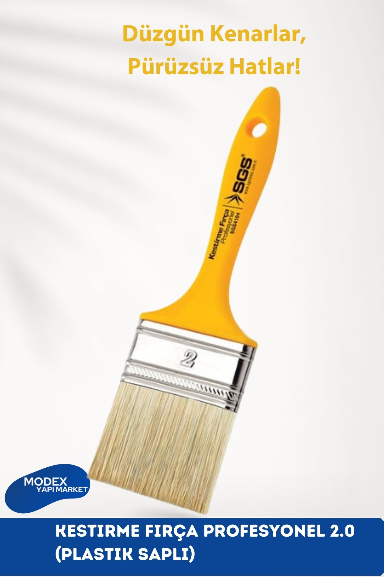 SGS4102 Kestirme Fırça Profesyonel 2.0 (Plastik Saplı) – Hassas ve Dayanıklı Boya Fırçası