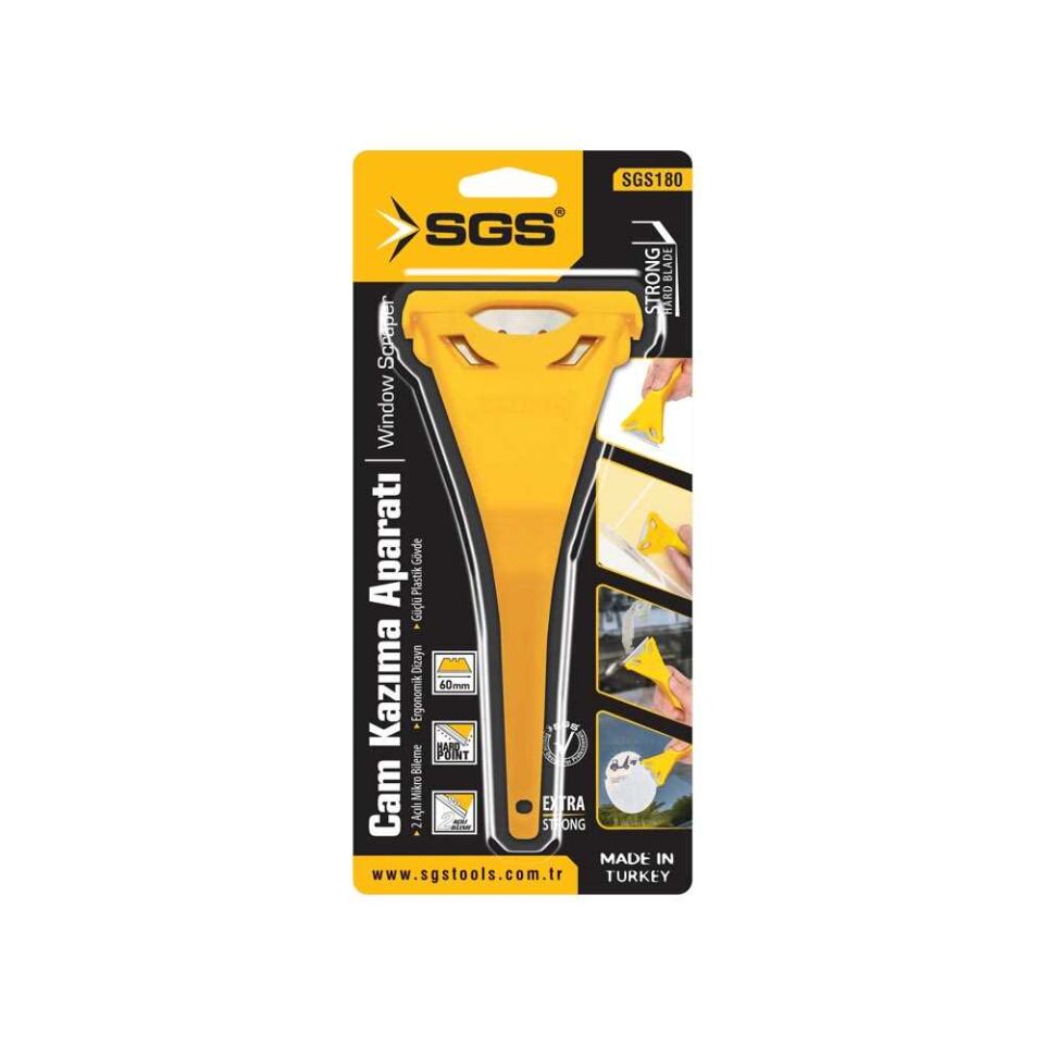 SGS Cam Kazıma Aparatı – 60 mm Dayanıklı Kazıma Bıçağı