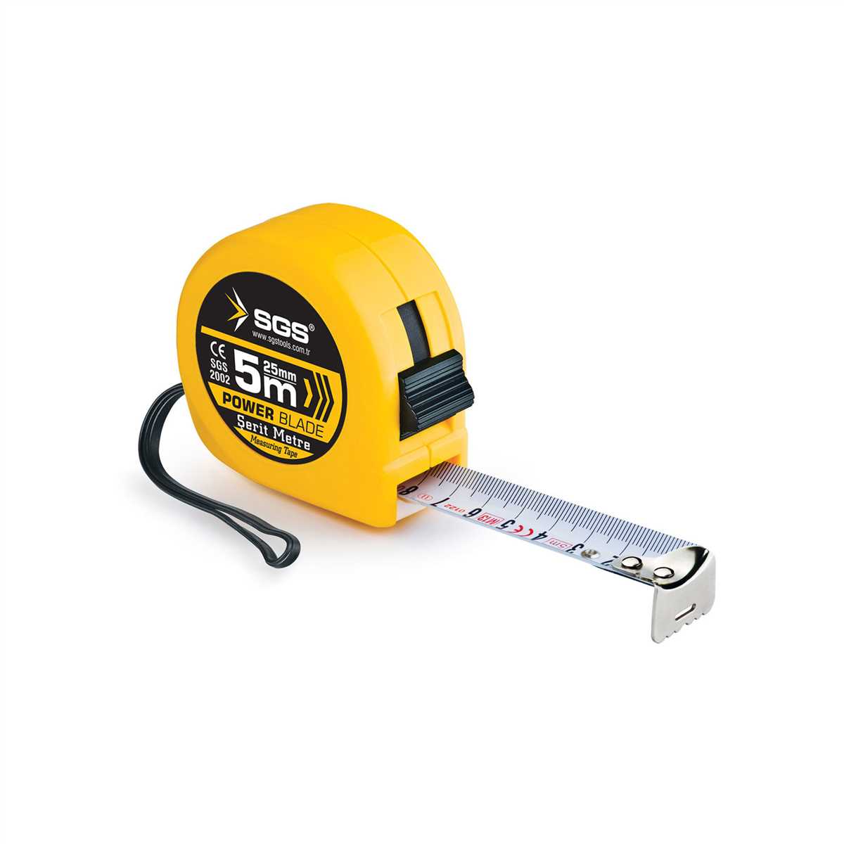 SGS 5 m × 25 mm Şerit Metre – ABS Kasa, MID Kalibrasyonlu